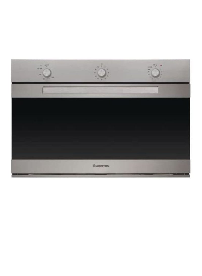 أريستون Built In 90cm Full Gas Oven, Mechanical Controls, Conventional Functions, Full Safety, Glass Ventilated Door With Interior Light, Integrated Cleaning System, Made In Turkey GGSM53IXA30 Inox 