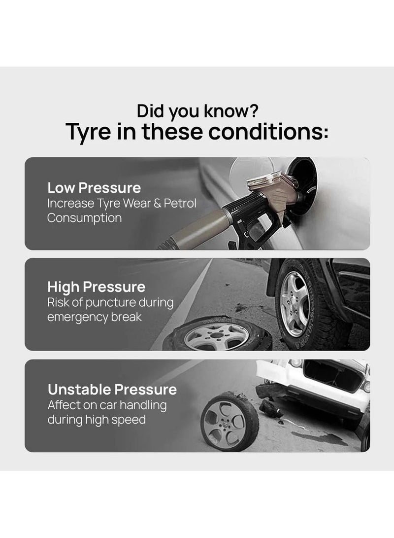 70mai - Air Compressor Tire Inflator TP01- Heavy Duty Super Fast Tyre Inflation, Comes in Metal Box with Multiple Attachments-Black - Image 1