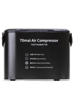 70mai Air Compressor Tire Inflator TP01- Heavy Duty Super Fast Tyre Inflation, Comes in Metal Box with Multiple Attachments-Black  - Image 3