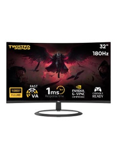 شاشة الألعاب المنحنية TM32CFHD180VA من سلسلة Eclipse بحجم 32 بوصة دقة 1920x1080 بكسل (FHD) لوحة VA بمعدل تحديث 165/180 هرتز زمن استجابة 1 مللي ثانية (MPRT) تحتوي على منفذ HDMI 2.1 مع سماعات مدمجة شاشة قيمنق