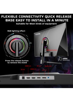 TWISTED MINDS 32 inch Supreme Series, (2560 x 1440p) FHD VA, 240Hz Refresh Rate, 0.5ms Response Time, HDR, 2.1 HDMI, Console Ready, G-sync Compatable TM32QHD240VA Black  - Image 4