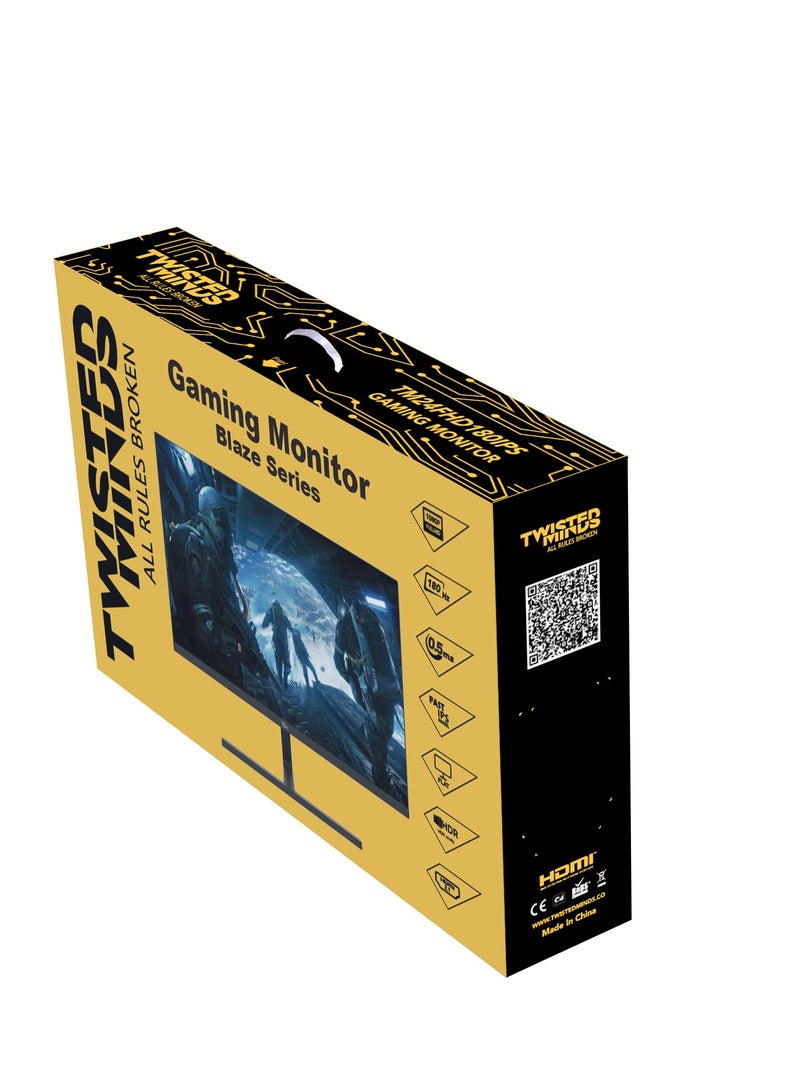 تويستيد مايندز شاشة الألعاب TM24FHD180IPS Blaze Series مسطحة بحجم 23.8 بوصة، دقة 1920x1080p FHD، لوحة IPS، معدل تحديث 165/180 هرتز، زمن استجابة 0.5 مللي ثانية، HDMI 2.1، HDR مع مكبرات صوت مدمجة شاشة قيمنق  - Image 2
