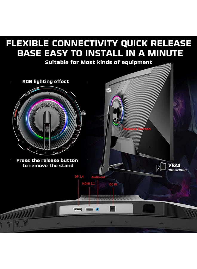 "شاشة الألعاب المنحنية TM27FHD180VA من سلسلة Eclipse بحجم 27 بوصة دقة 1920 × 1080 بكسل (FHD) لوحة VA بمعدل تحديث 165/180 هرتز زمن استجابة 0.5 مللي ثانية تقنية HDR منفذ HDMI 2.1 مع سماعات مدمجة شاشة قيمنق  " - pnsku/N70114894V/45/_/1727706515/6e04e803-5f49-4848-bd11-53d333a73ee9