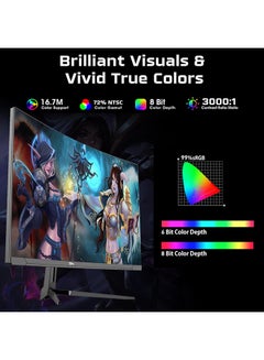 TWISTED MINDS TM27FHD180VA Eclipse Series Gaming Monitor Curved 27 Inch 1920x1080p FHD VA Panel 165/180hz Refresh Rate HDMI 2.1 0.5 Response Time HDR with Built in Speakers Black  - Image 3