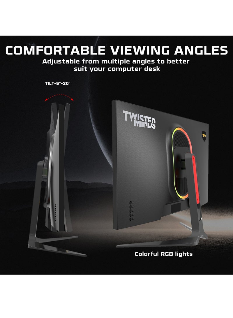 TWISTED MINDS - 27 inch QHD Blaze Series (2560x1440p) IPS 180Hz 0.5ms Gaming Monitor, HDR Black Gaming Monitor, HDMI 2.1, Console Ready, G-sync Compatable, TM27QHD180IPS Black - Image 1