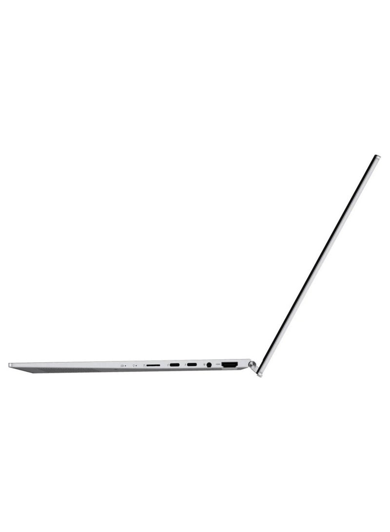 أسوس - Zenbook UX3402VA-IS94T  Intel Core i9-13900HX  16GB DDR5 RAM  1TB SSD  Intel Iris Xe Graphics 14" OLED 2.8K Touchscreen Backlit (US) KB Windows 11 Home  New English Silver - Image 1