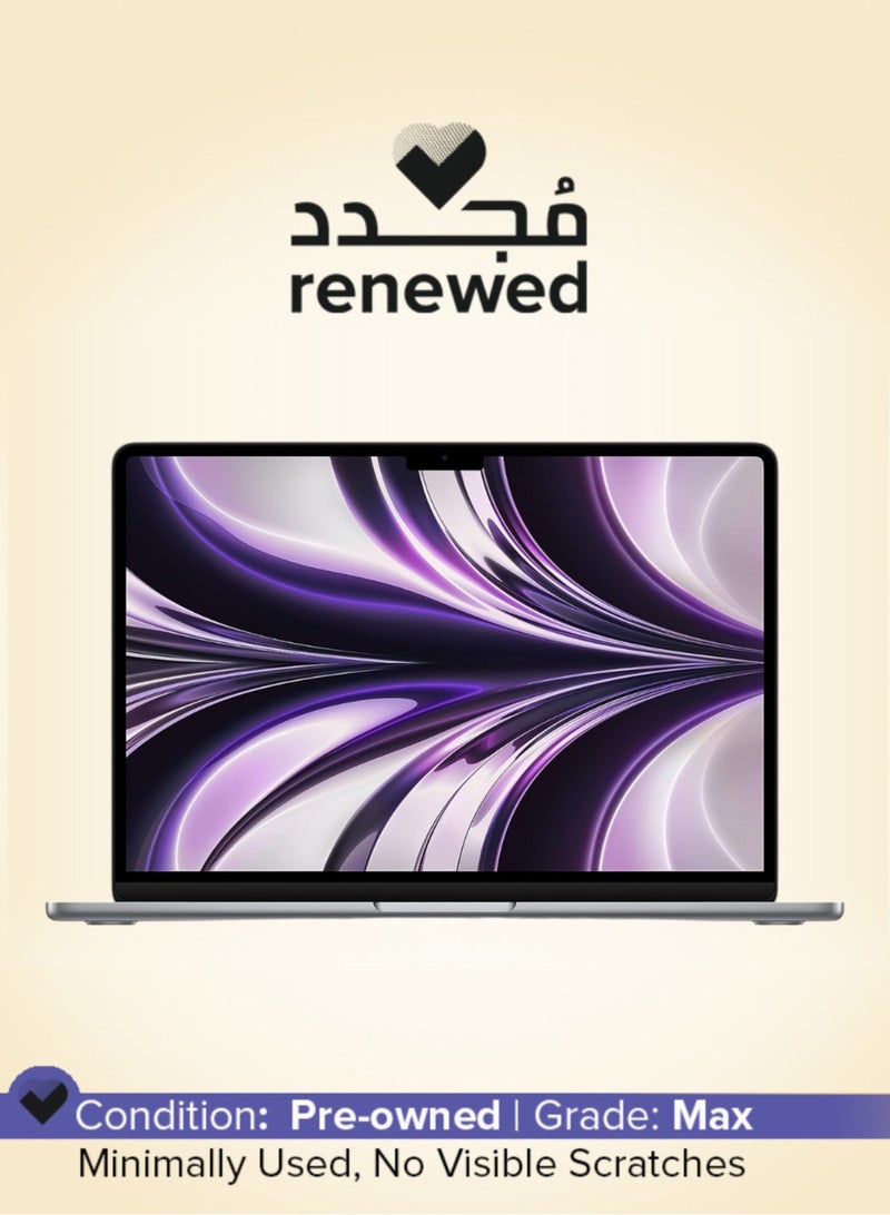 Apple Renewed - MacBook Air MLXW3  (2022) With 13.6-Inch Display,Apple M2 Chip/8-Core CPU And 10-Core GPU/8GB RAM/256GB SSD/MacOS English Space Grey - Image 1