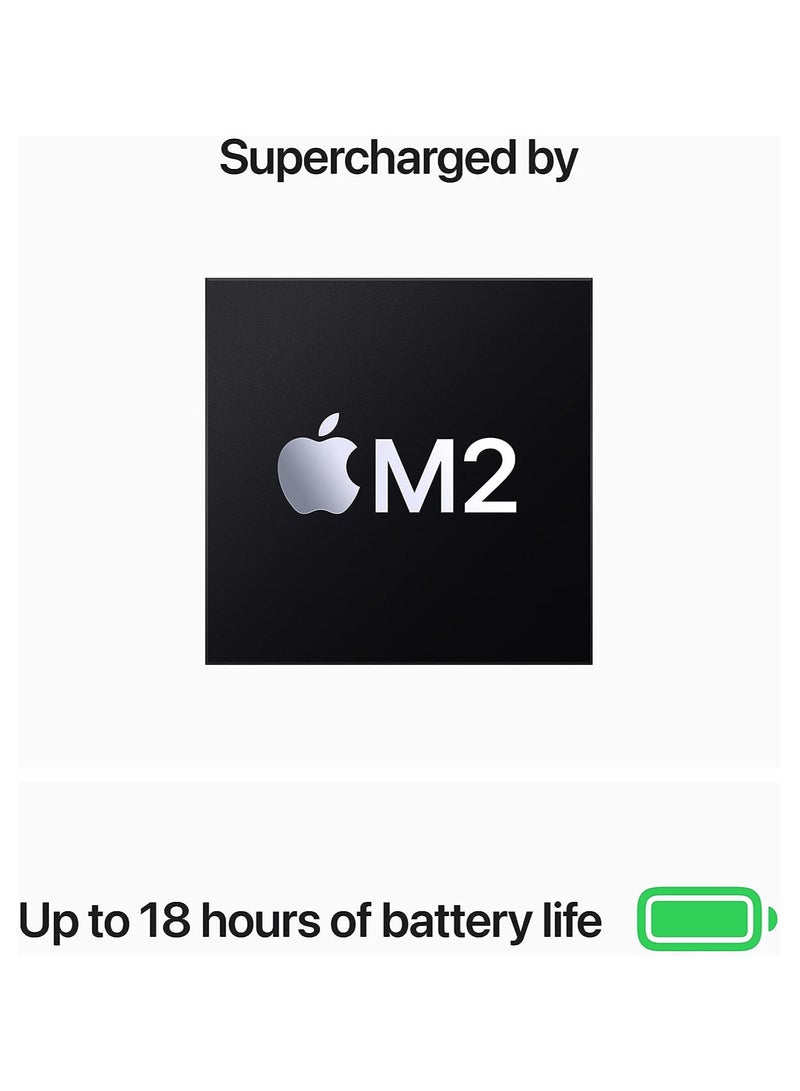 Apple Renewed - MacBook Air MLXW3  (2022) With 13.6-Inch Display,Apple M2 Chip/8-Core CPU And 10-Core GPU/8GB RAM/256GB SSD/MacOS English Space Grey - Image 5