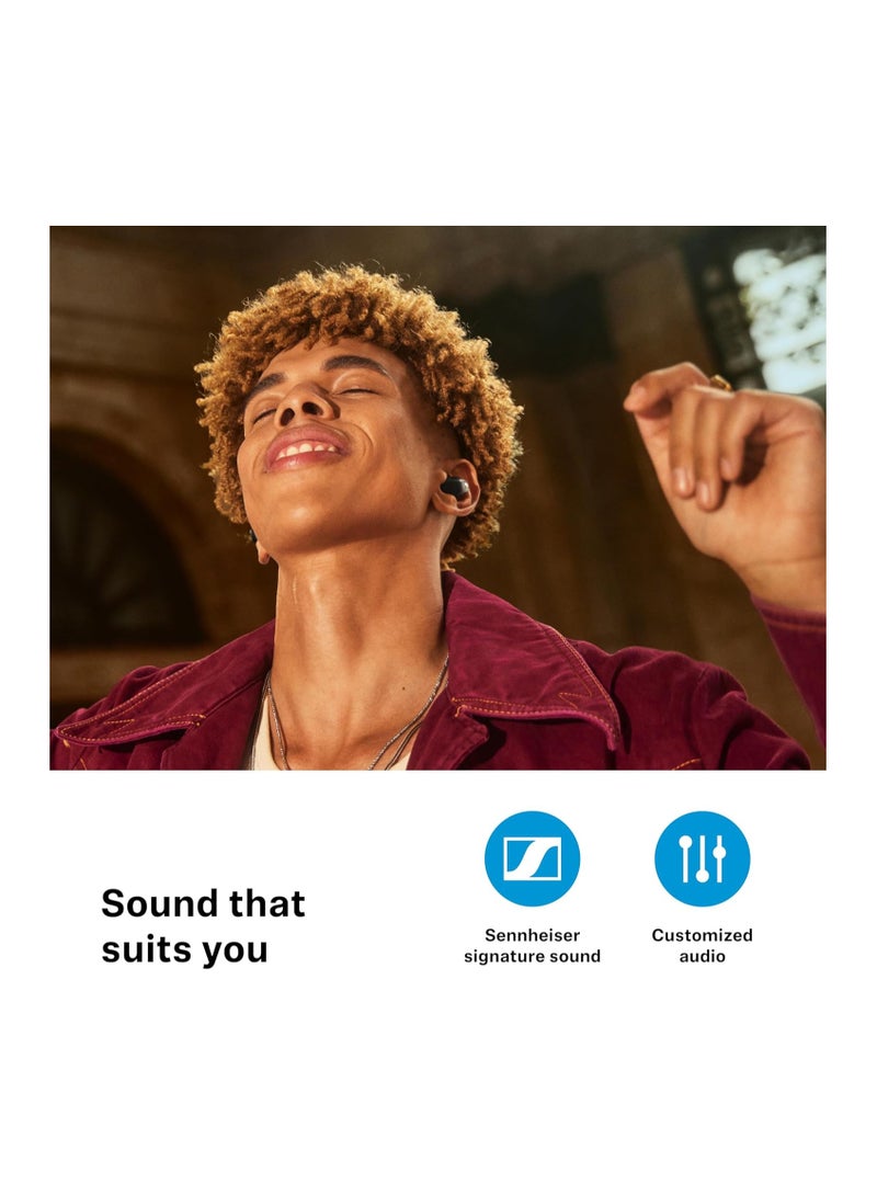 Sennheiser - Accentum True Wireless Earphones - Crystal Clear Sound With Hybrid Anc, Ergonomic Design, 28 Hours Battery Life, Touch Interface And Two Microphone System For Calls Black - Image 1