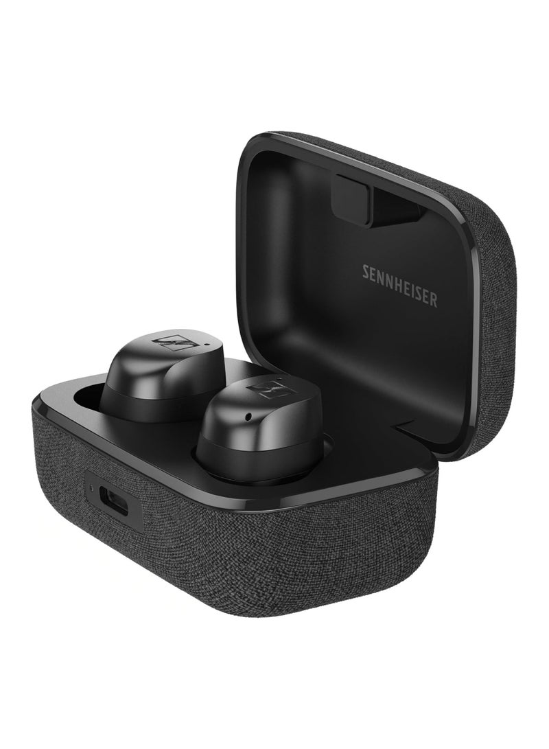 Sennheiser Momentum True Wireless 4 Smart Earbuds Bluetooth 5.4, Crystal Clear Sound, Ergonomic Design, 30 Hours Battery Life, Adaptive ANC Black Graphite  - Image 1