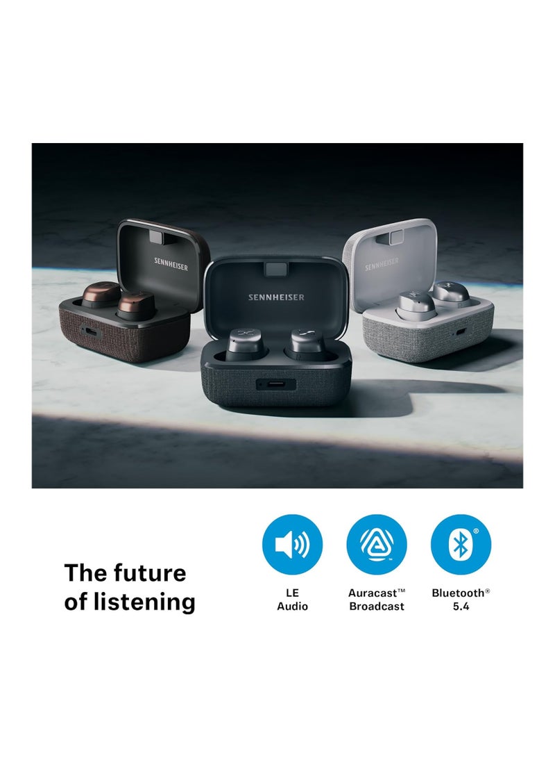 Sennheiser Momentum True Wireless 4 Smart Earbuds Bluetooth 5.4, Crystal Clear Sound, Ergonomic Design, 30 Hours Battery Life, Adaptive ANC Black Graphite  - Image 5