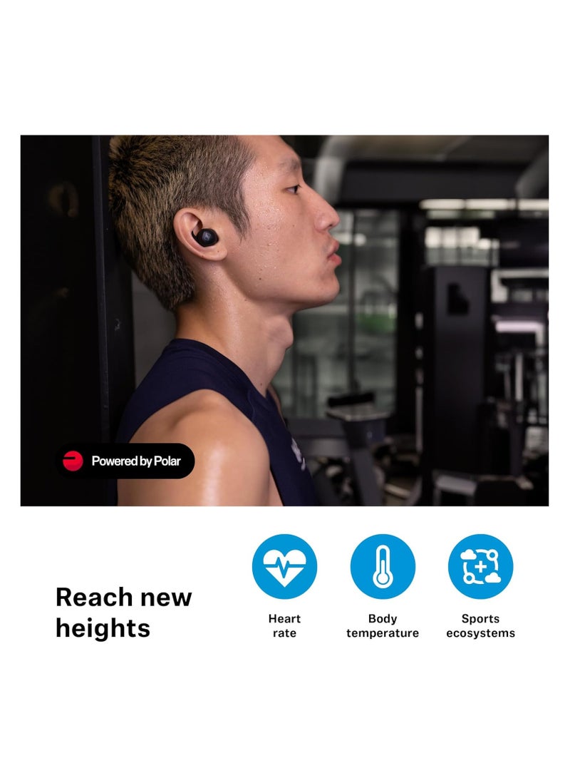 Sennheiser - Momentum Sport Bluetooth Headphones, Fitness Tracker for Heart Rate and Body Temperature, Adaptable ANC, Secure Fit, IP55 Sweat Resistance and 24 Hours Battery Life, Graphite - Image 1