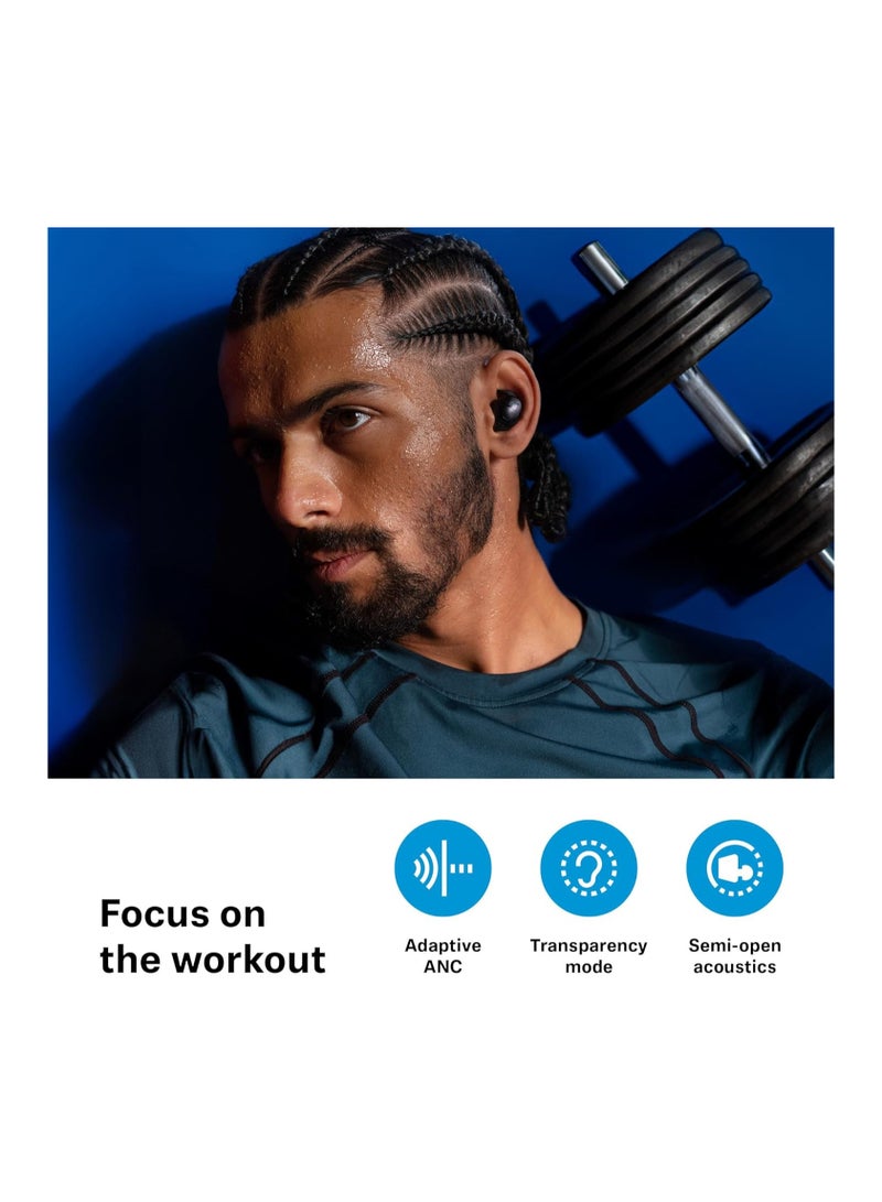 Sennheiser Momentum Sport Bluetooth Headphones, Fitness Tracker for Heart Rate and Body Temperature, Adaptable ANC, Secure Fit, IP55 Sweat Resistance and 24 Hours Battery Life, Graphite  - Image 5