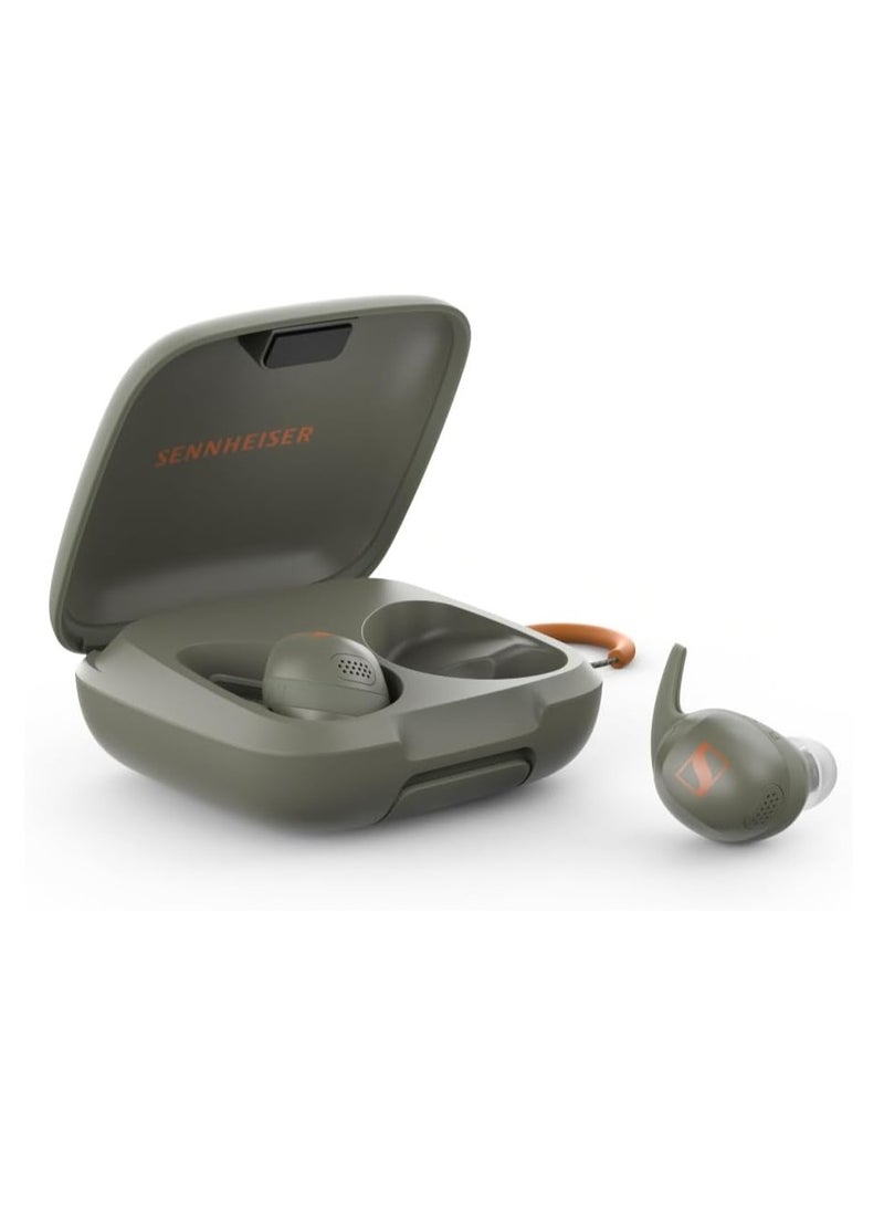 Sennheiser Momentum Sport Bluetooth Headphones, Fitness Tracker for Heart Rate and Body Temperature, Sports Sound, Adaptable ANC, Secure Fit, IP55 Sweat Resistance and 24 Hours Battery Life, Graphite  - Image 2