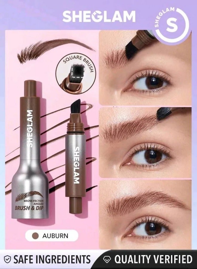SHEGLAM Brow-Fection Angled Brush & Dip AUBURN 1.2ml AUBURN  - Image 2