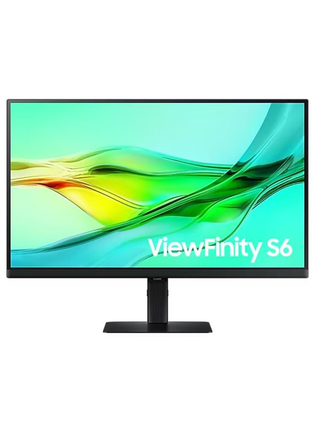 سامسونج شاشة ViewFinity S6 S60UD مقاس 27 بوصة QHD (2560 x 1440) مسطحة IPS، 100 هرتز، 5 مللي ثانية، قابلة للإمالة، USB-C، LAN، DisplayPort، USB A، USB B - Image 1