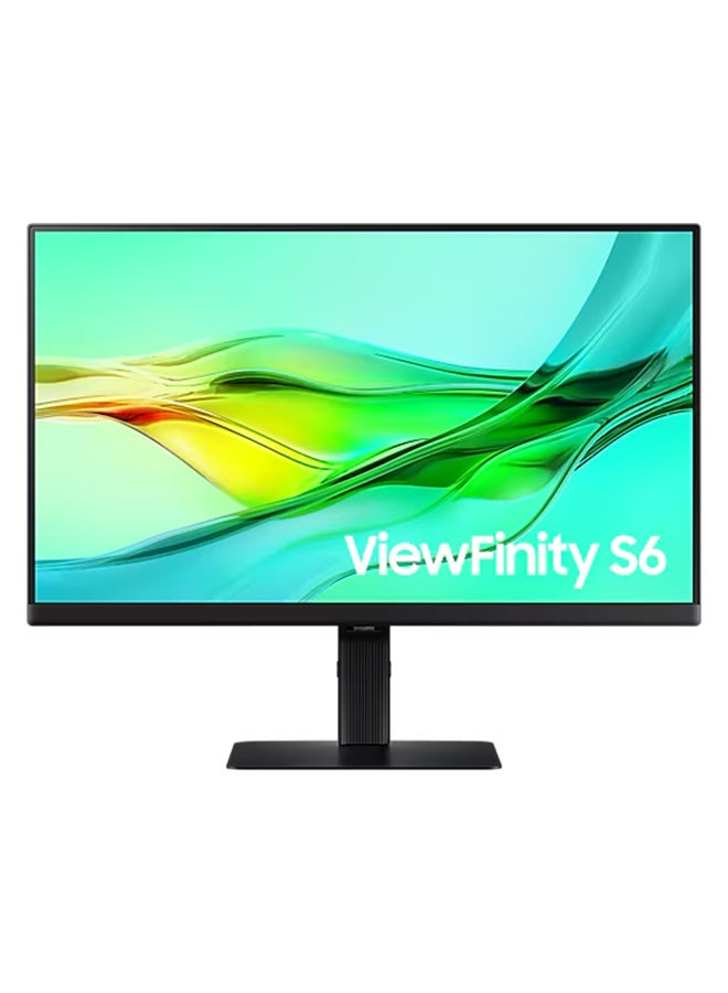 Samsung 24" ViewFinity S6 S60UD QHD (2,560 x 1,440) Flat Monitor IPS, 32 inch, 100Hz, 5ms, Tiltable, USB-C, LAN, DisplayPort, USB A, USB B Black - Image 1