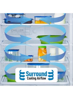 باناسونيك 650 Litres Net Capacity, 2-Door Top Mount Freezer with Jumbo Freezer, Dual Crisper,Inverter with Humidity Control, Surround Cooling, Inverter NR-BC833MSAE Silver  - Image 5