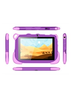 C idea 7-Inch Smart Tablet for Kids Wi-Fi Bluetooth GPS Android 12 6GB 128GB Edge Proof Children Education Tab with Built-in Foldable Stand Dual Camera Game Tab Purple  - Image 2