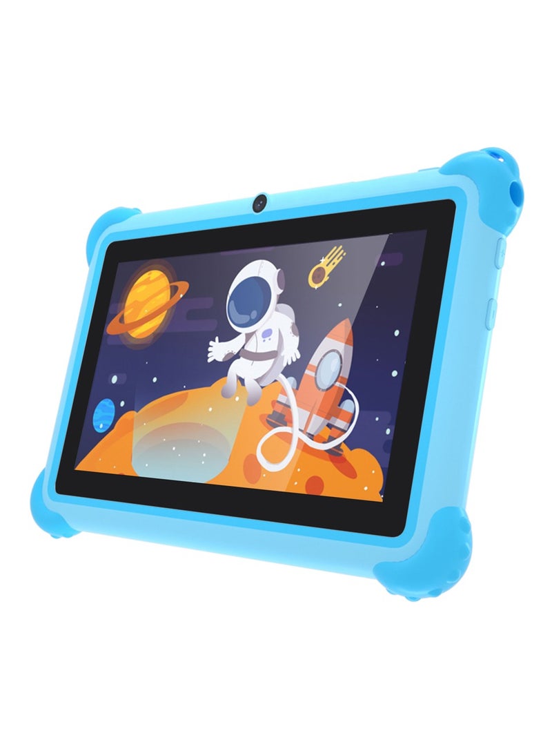 C idea - WiFi Kids Smart Tablet Shockproof Edges With Built-in Stand 7-inch Display 6GB RAM 128GB ROM Android Bluetooth Educational Kids Learning Games For Children Surprise Gifts Blue - Image 1