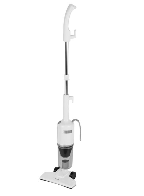 Stick and Handheld Vacuum Cleaner - ,Comes with 600W Motor,  HEPA Filter, Transparent Dust Cup, One-Key Release Dust , Low Noise Design, Lightweight & Portable, Hook Design for Easy Storage, for Home Use, 2 Years Warranty 600 W KNVC6603 White