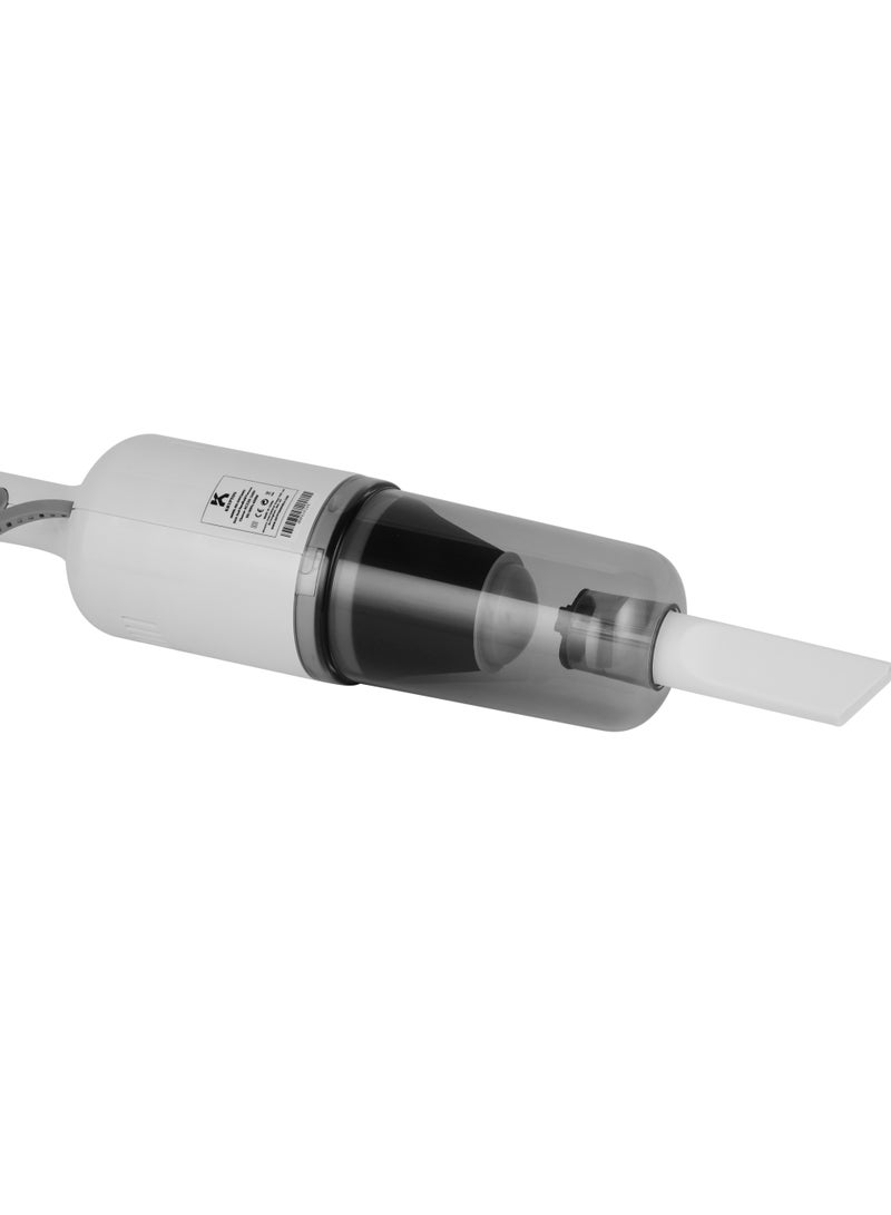 KRYPTON - Stick and Handheld Vacuum Cleaner - ,Comes with 600W Motor,  HEPA Filter, Transparent Dust Cup, One-Key Release Dust , Low Noise Design, Lightweight & Portable, Hook Design for Easy Storage, for Home Use, 2 Years Warranty 600 W KNVC6603 White - Image 1
