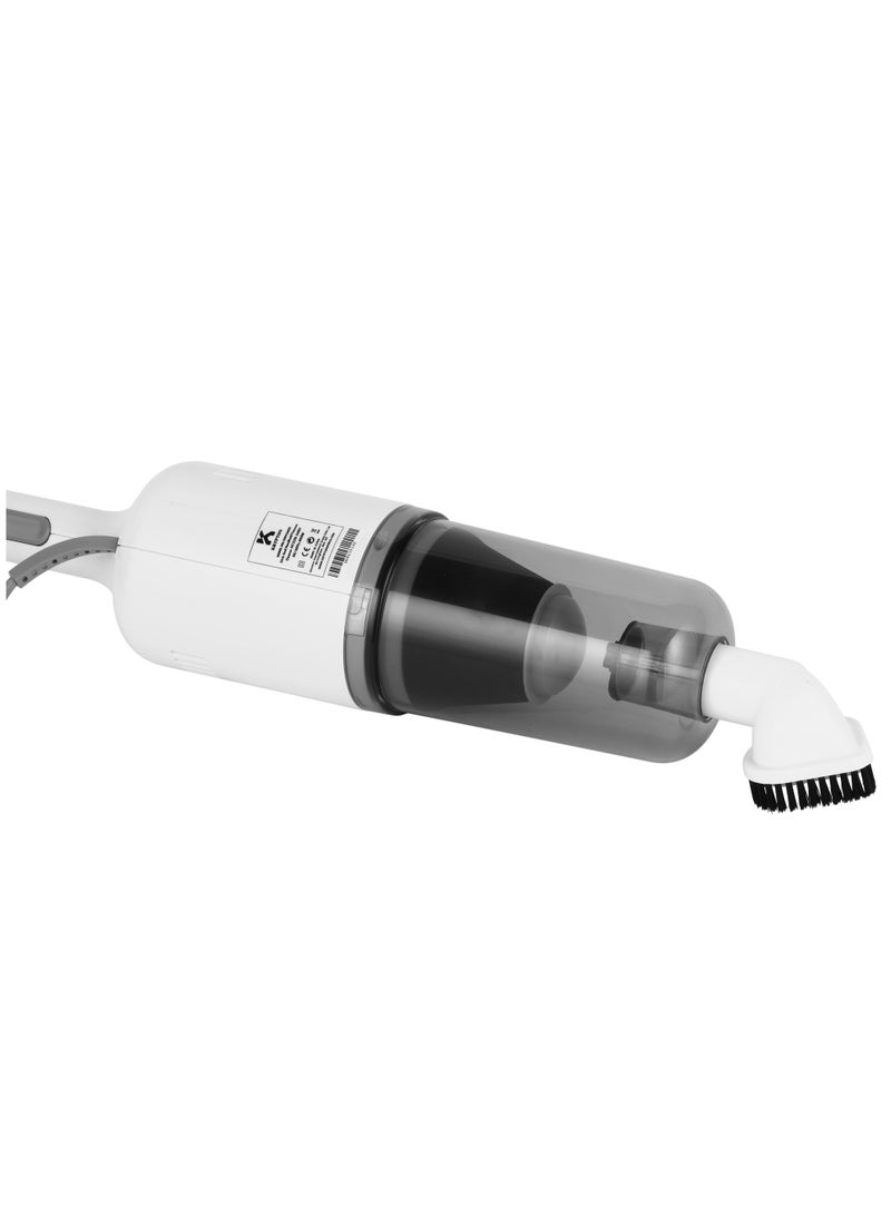 KRYPTON - Stick and Handheld Vacuum Cleaner - ,Comes with 600W Motor,  HEPA Filter, Transparent Dust Cup, One-Key Release Dust , Low Noise Design, Lightweight & Portable, Hook Design for Easy Storage, for Home Use, 2 Years Warranty 600 W KNVC6603 White - Image 1