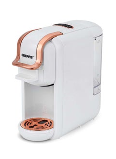 GEEPAS 4-In-1 Capsule Coffee Machine With Fast Heating System, One-Touch Button/Removable 0.6L Water Tank/Compatible With Nespresso, Dolce Gusto, Ground Coffee & Caffitaly ,Mini Size Fits Anywhere 600 ml 1450 W GCM41526-WT White/Rose Gold  - Image 4
