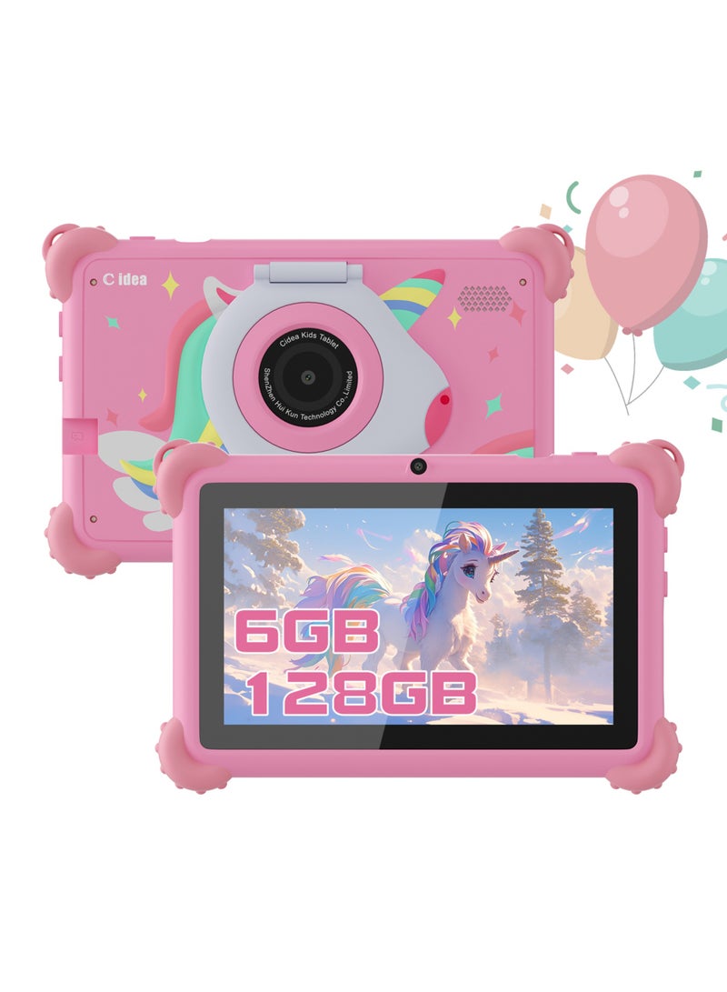 C idea - 7 Inch Tablets for Kids,Android Kids Tablet Age 2-5, Kids APP Pre-Installed Small Smart Kids Tablets for Girls Boys Children Educational Pink - Image 1