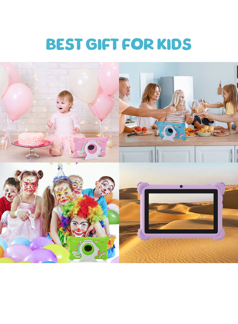 سي آيديا 7 Inch Tablets for Kids,Android Kids Tablet Age 2-5, Kids APP Pre-Installed Small Smart Kids Tablets for Girls Boys Children Educational Blue  - Image 2