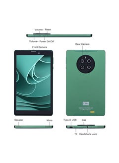 C idea 8 Inch Tablet with SIM Support Android System Dual Camera 512GB Expandable Tablet For Teenagers CM815 Green  - Image 4