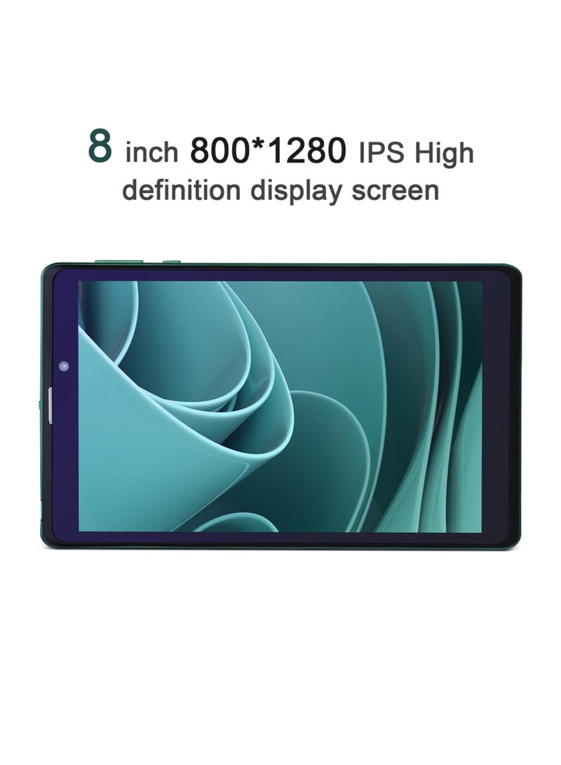 C idea - 8 Inch Tablet with SIM Support Android System Dual Camera 512GB Expandable Tablet For Teenagers CM815 Green - Image 1