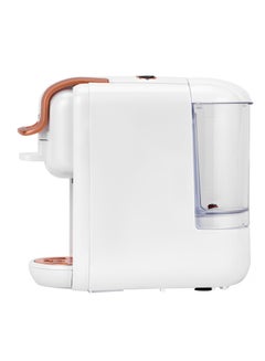 GEEPAS 4-in-1 Capsule Coffee Machine | Compatible with all Brand Capsules | Fast Heating System, One-Touch Button Operation| 20 bar  pump, Removable 0.6L Water Tank , Mini Size Fits Anywhere | 2 Years Warranty 600 ml 1450 W GCM41526-WT White/Rose Gold  - Image 3