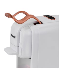 GEEPAS 4-in-1 Capsule Coffee Machine | Compatible with all Brand Capsules | Fast Heating System, One-Touch Button Operation| 20 bar  pump, Removable 0.6L Water Tank , Mini Size Fits Anywhere | 2 Years Warranty 600 ml 1450 W GCM41526-WT White/Rose Gold  - Image 5