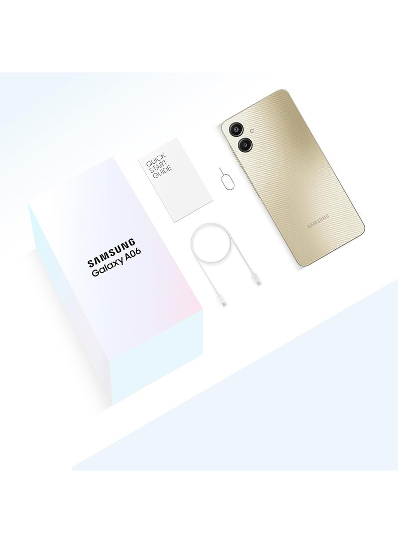 Samsung - Galaxy A06 4G Dual SIM Gold 6GB RAM 128GB - Middle East Version - Image 1