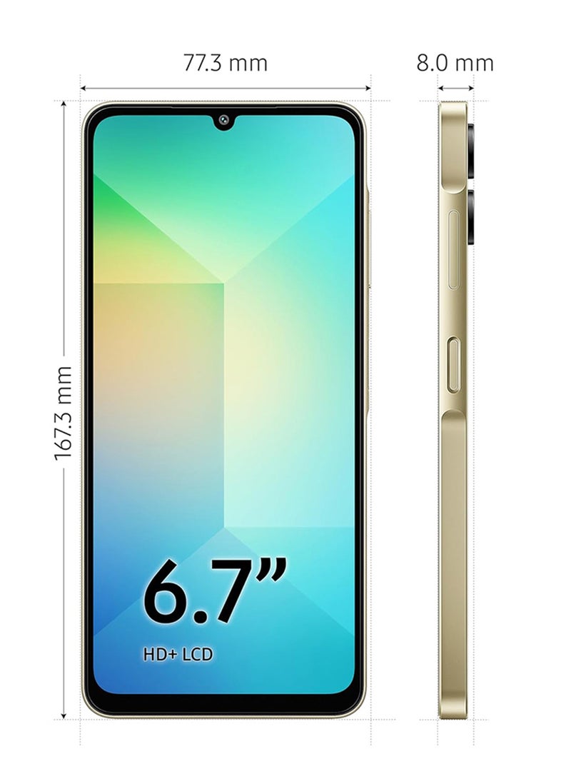 Samsung - Galaxy A06 4G Dual SIM Gold 6GB RAM 128GB - Middle East Version - Image 1