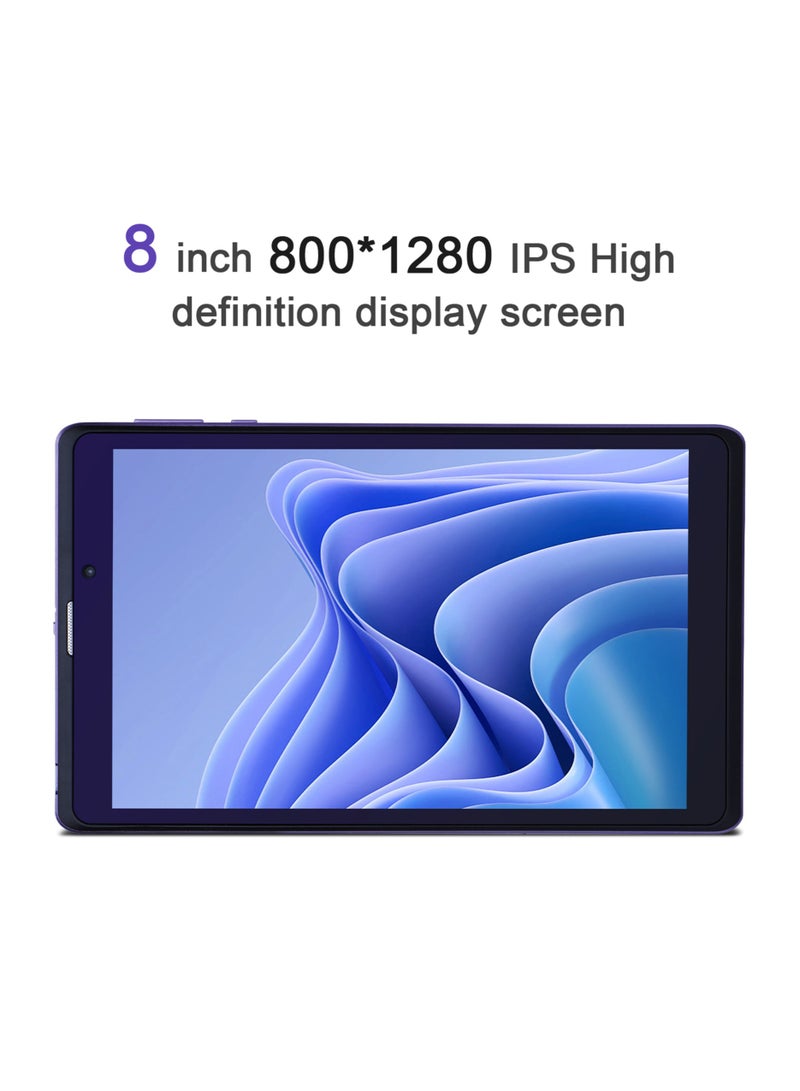 سي آيديا 8 Inch Android Tablet with SIM Support  Dual Camera 512GB Expandable Tablet For Teenagers CM815 Purple  - Image 2