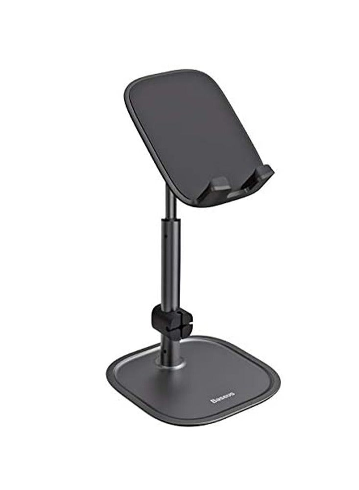 Baseus Universal Adjustable Desktop Stand for Mobile Phone, Tablet, Aluminum Alloy Desktop Stand for iPhone, Samsung, iPad, Xiaomi - Black - Image 2