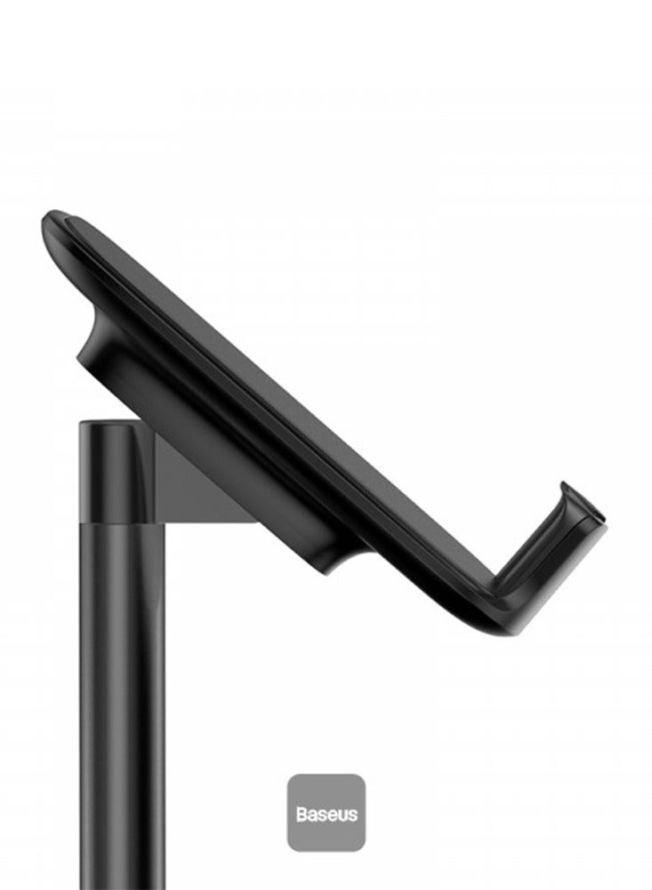 Baseus Universal Adjustable Desktop Stand for Mobile Phone, Tablet, Aluminum Alloy Desktop Stand for iPhone, Samsung, iPad, Xiaomi - Black - Image 5