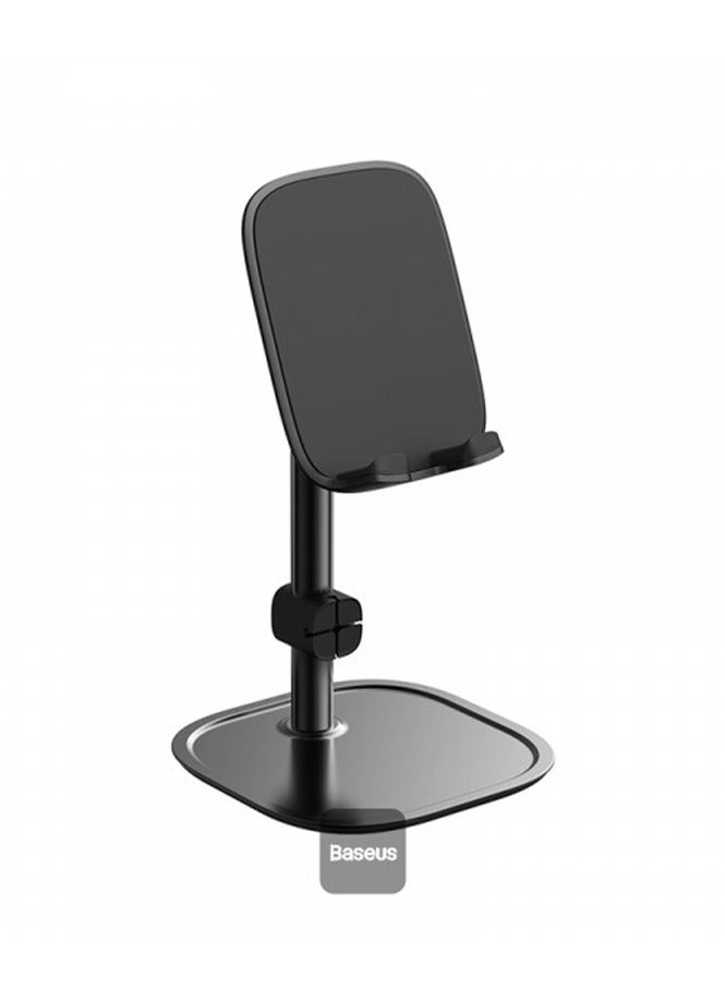Baseus Universal Adjustable Desktop Stand for Mobile Phone, Tablet, Aluminum Alloy Desktop Stand for iPhone, Samsung, iPad, Xiaomi - Black - Image 3