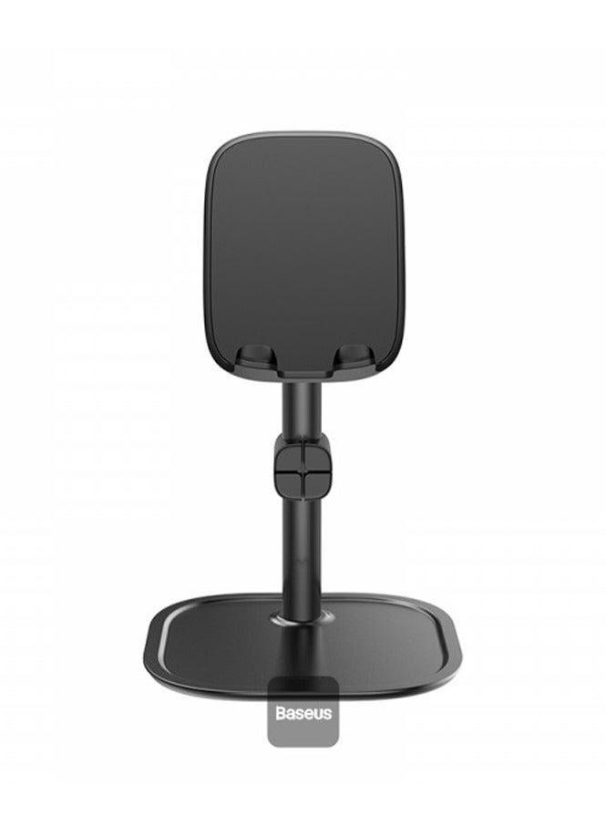 Baseus Universal Adjustable Desktop Stand for Mobile Phone, Tablet, Aluminum Alloy Desktop Stand for iPhone, Samsung, iPad, Xiaomi - Black - Image 4
