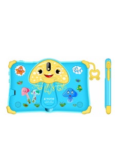 ATOUCH Kids Tablet Early Education Wi-Fi Android Tablet 7-inch Screen 6GB RAM 256GB ROM Portable Anti-drop Silicone Edge Built-in Stand Games and Zoom App Supported Blue  - Image 3