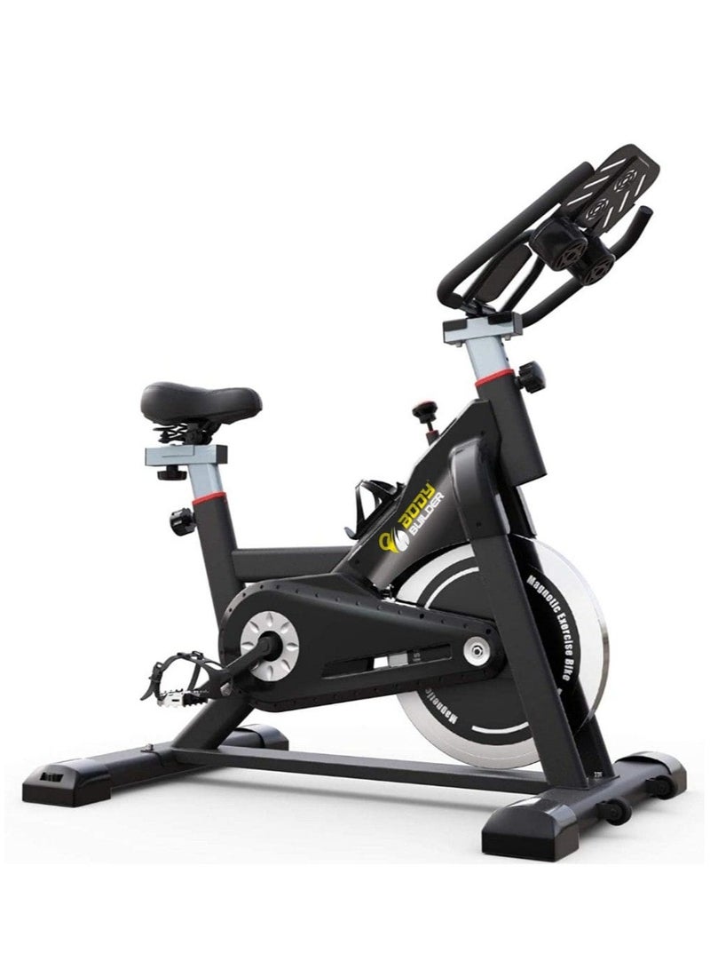 بودي بيلدر - Body Builder Spin bike, Bike with Magnetic Resistance Exercise Bikes-Quiet Indoor Cycling Bike Stationary with Tablet Holder ＆ Comfortable Seat Cushion, Stationary Bikes For Home-150Kg Capacity 24kg - Image 1
