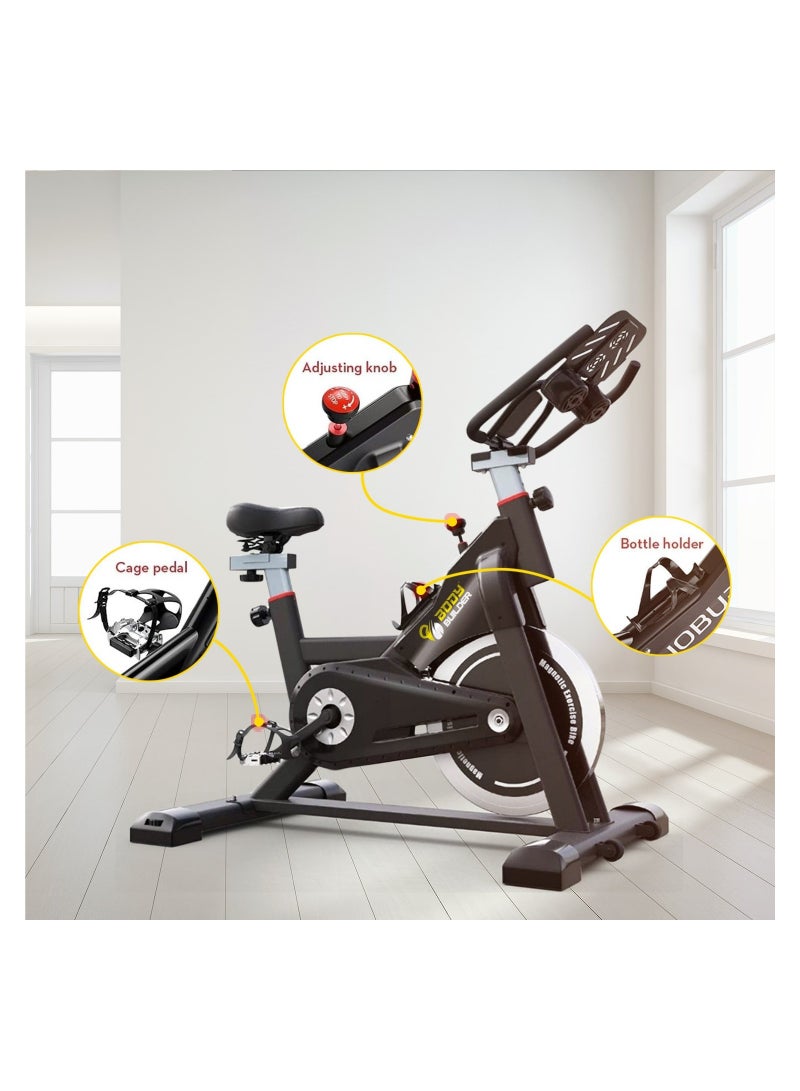 بودي بيلدر - Body Builder Spin bike, Bike with Magnetic Resistance Exercise Bikes-Quiet Indoor Cycling Bike Stationary with Tablet Holder ＆ Comfortable Seat Cushion, Stationary Bikes For Home-150Kg Capacity 24kg - Image 1