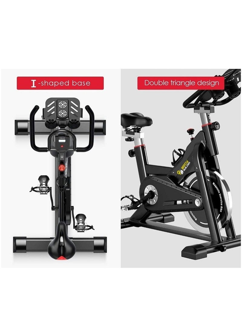 بودي بيلدر - Body Builder Spin bike, Bike with Magnetic Resistance Exercise Bikes-Quiet Indoor Cycling Bike Stationary with Tablet Holder ＆ Comfortable Seat Cushion, Stationary Bikes For Home-150Kg Capacity 24kg - Image 1
