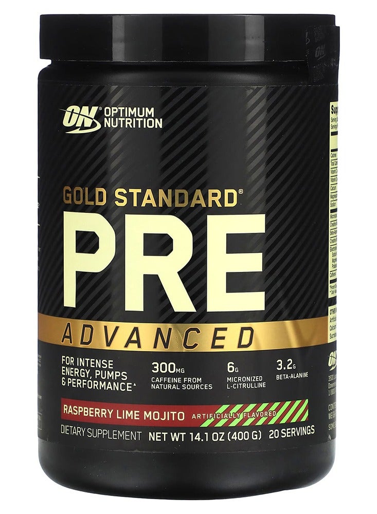 Optimum Nutrition Gold Standard Pre Advanced Raspberry Lime Mojito 20 