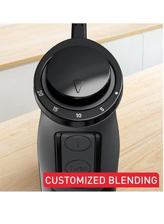 مولينكس Optichef Hand Blender 1000 Watt 15 Functions 500 ML Chopper Whisk DD6552EG Black  - Image 2