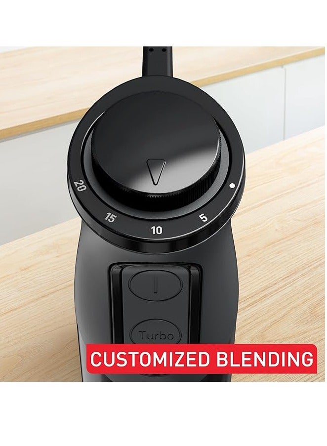 Moulinex Optichef Hand Blender 1000 Watt 15 Functions 500 ML Chopper Whisk DD6552EG Black  - Image 2