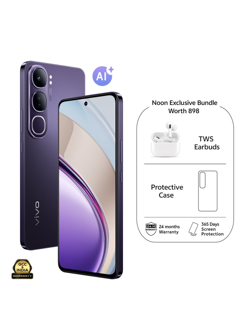 vivo V40 Lite 5G Dual SIM Dynamic Black 12GB RAM 256GB With Exclusive Gifts Foomee TWS Earbud and 24 Months Warranty + 1 Year Screen Replacement - Middle East Version  - Image 1