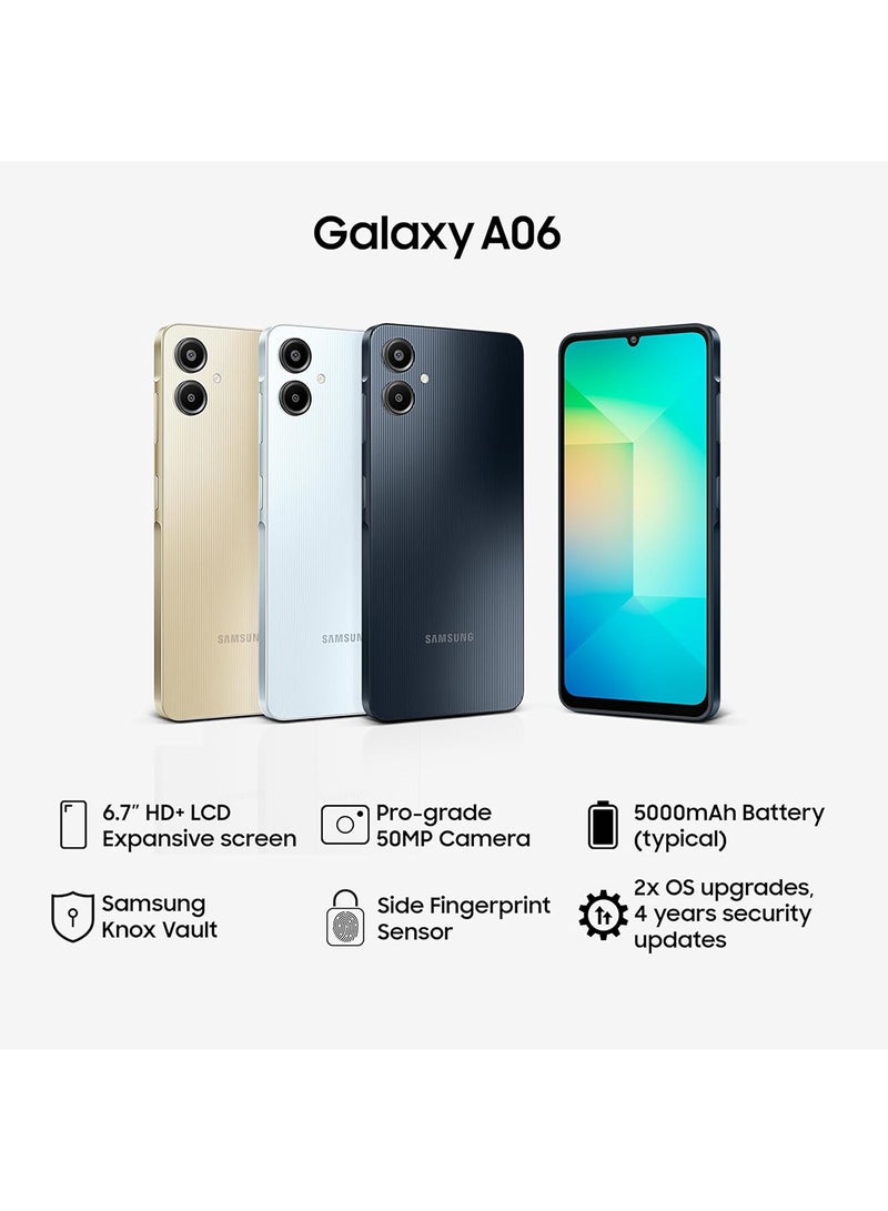 Galaxy A06 4G Dual SIM Light Blue 6GB RAM 128GB - Middle East Version - pnsku/N70115328V/45/_/1729857234/ec674a2b-cdb8-49ab-801b-2bc8f4a2d9ce